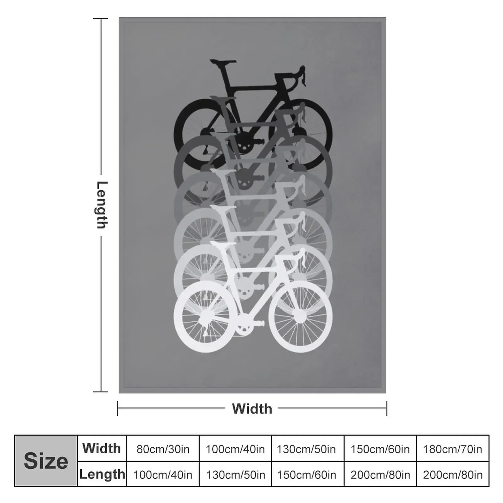 Road Bike Fade Throw Blanket warm winter Summer Blankets