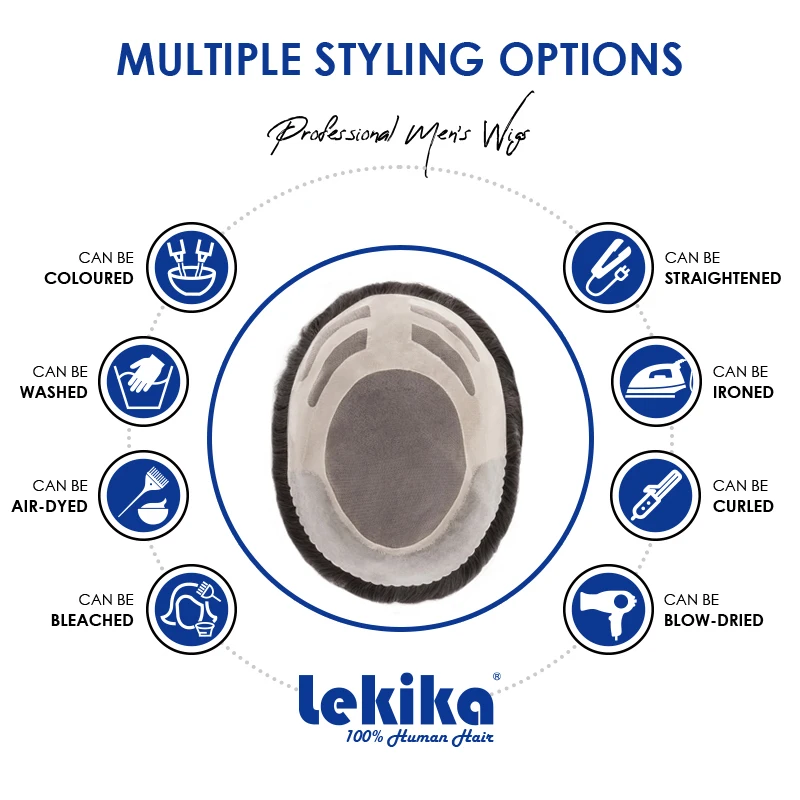 بدلة شعر للرجال مع شعر مستعار أحادي PU شعر مستعار 100% شعر بشري اصطناعي للرجال قبعة رجالية متينة 6 بوصة شعر مستعار للرجال