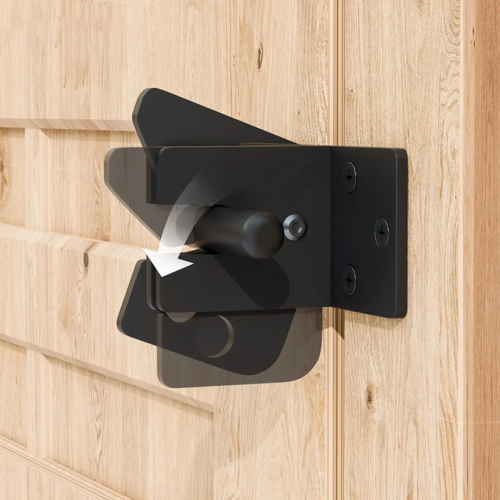 

Black Automatic Gate Latch Door Lock Self Locking Gate Lock Gravity Lever Wood Fence Gate Door Latches