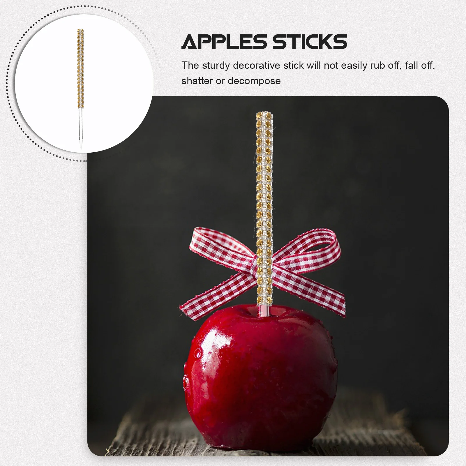 

12Pcs Rhinestones Candy Sticks Acrylic Candy Apples Sticks Decorative Lollipop Cake Dessert Party Supplies Party Supplies