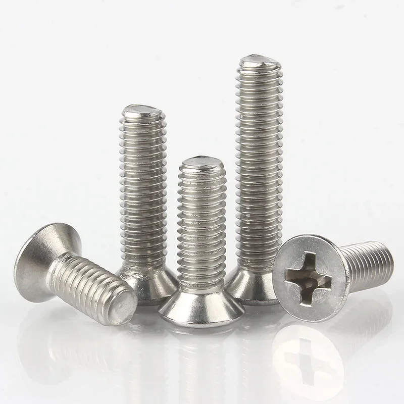 M1.6 M2 M2.5 M3 M4 M5 الصليب فيليبس شقة غاطسة رئيس مسامير 304 الفولاذ المقاوم للصدأ الترباس وغسالة الجوز تشكيلة مجموعة أدوات صندوق #4