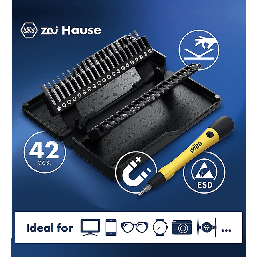 Imagem -02 - Wiha-precisão Anti-estática Chave de Fenda Grupo 41 em com 40 Bits para o Telefone Móvel Smartphone Console de Jogos Tablet n ° Z6901c4