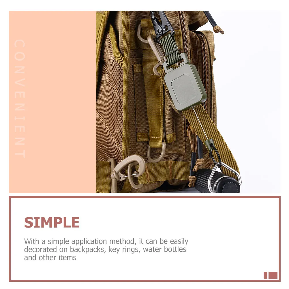 

Hawk Beak Buckle Strap Spring Loaded Multipurpose Camping Retractable Olive Green High Strength Ribbon Hanging
