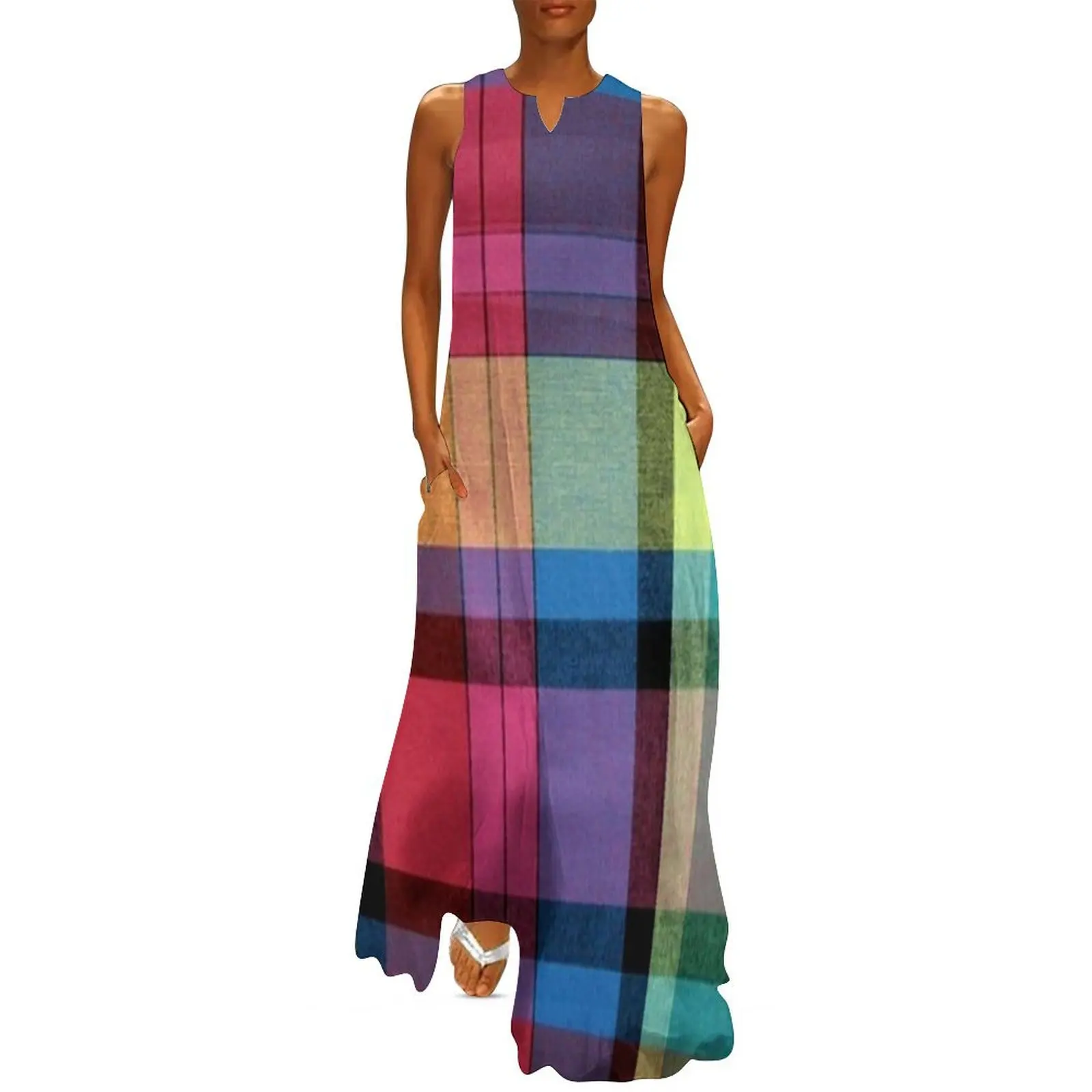 

MADRAS Long Dress Women"s skirt evening dress women Female dress woman