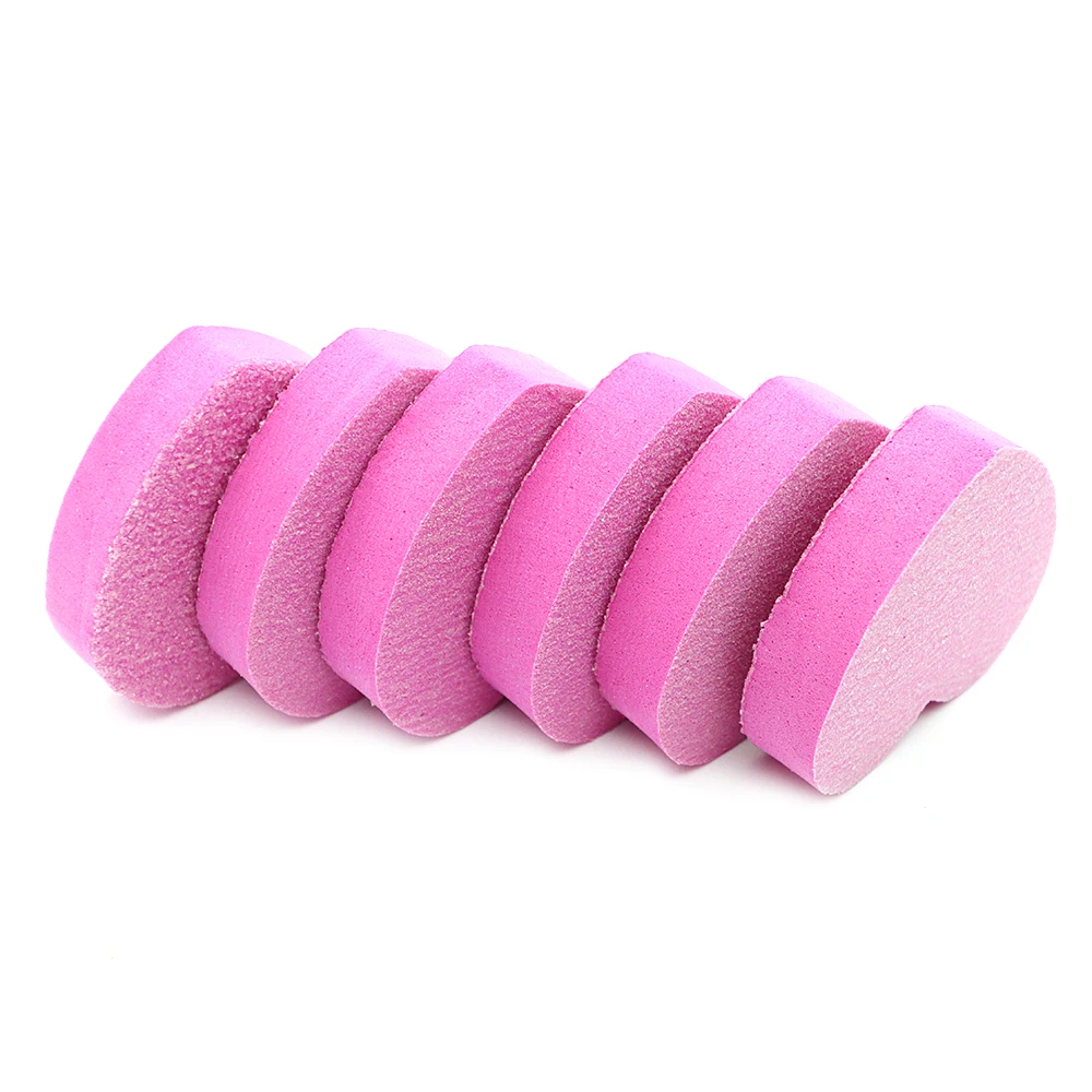 500Pcs Heart Shape Double Sided Nail File Sponge Nail Mini Buffer Block File Washable Nail Care For Shaping/Smoothing Fingernail