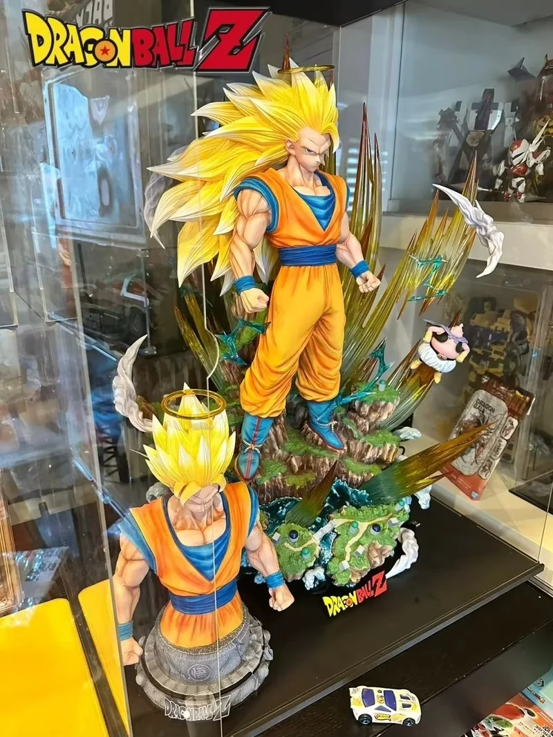 สต็อก 33 ซม.Dragon Ball Z ตุ๊กตา Luminous Super Saiyan 3 รูป Son Goku Infinite เริ่มต้น Super ขนาดใหญ่รุ่น Gk รุ่น Pvc ของเล่น