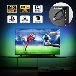 Podświetlenie LED TV Skuteczne synchronizacje z obrazkiem telewizora Muzyka i wideo dla HDMI2.0 Sync Box RGB IC TV LED synchronizacja światła Plug And Play