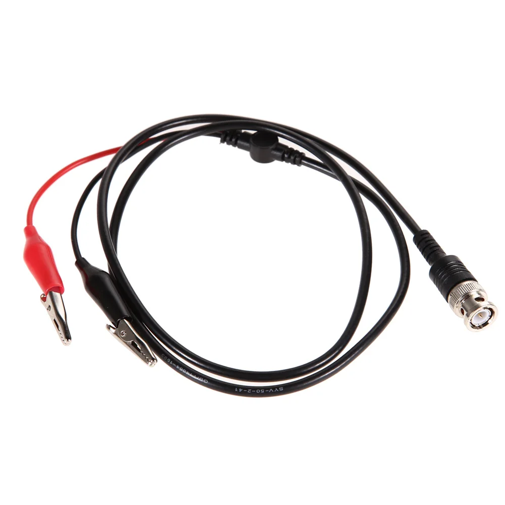 2 Pcs 98cm BNC Q9 To Double Alligator Clip Oscilloscope Test Probe Leads Cables BNC Test Leads Kit for Electrical Working