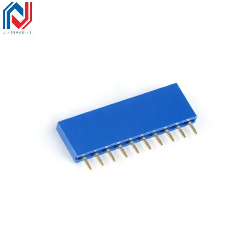 10Pcs Single row female 2.54mm Pitch PCB Female Pin Header Connector Straight Single Row 2/3/4/5/6/8/10/16/20/40Pin socket Board