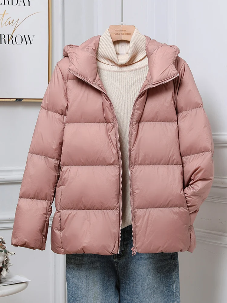 SEDUTMO Oversize Women Winter Duck Down Coat Ultra Light Thin Fashion Short Quilted Puffer Jacket Warm Casual For Spring ED1855