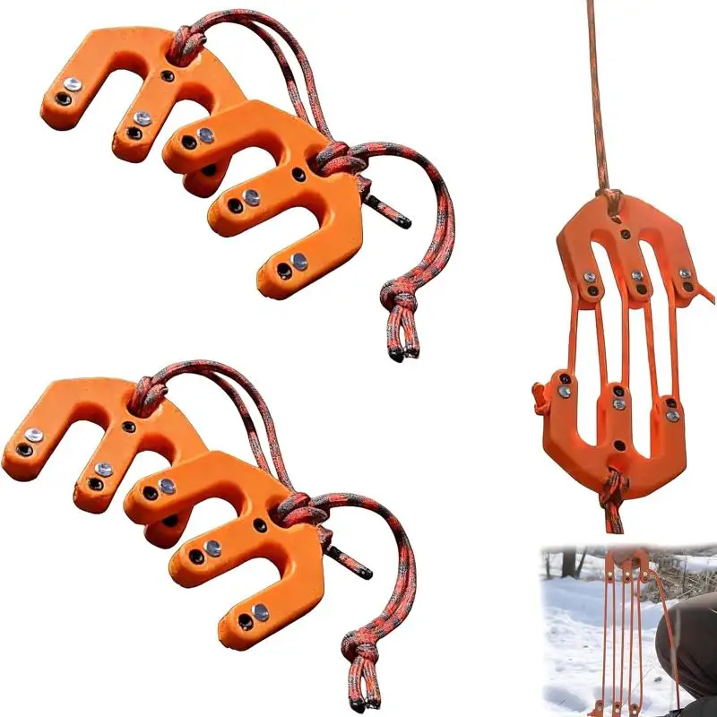 New Portable Game Gear Hoist Plastic Hoist Block And Tackle System Compact Game Lifting Tool Pulley For Backcountry Hunting