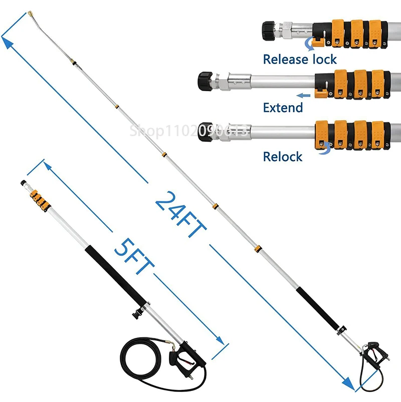 4000 PSI Commercial Grade Telescoping Pressure Washer Wand for Pressure Washers with Belt