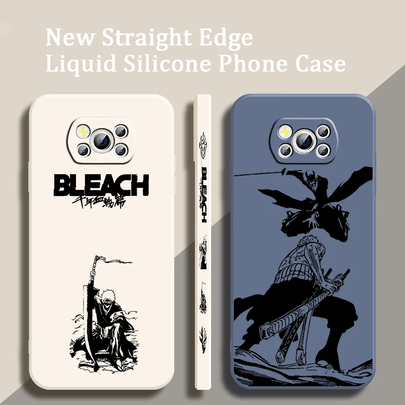 BLEACH Kurosaki Ichigo Liquid Left Rope For Xiaomi Mi Poco X6 X5 X4 X3 M6 M5 M5S M4 M3 F5 F4 F3 Pro 5G Cover Phone Case