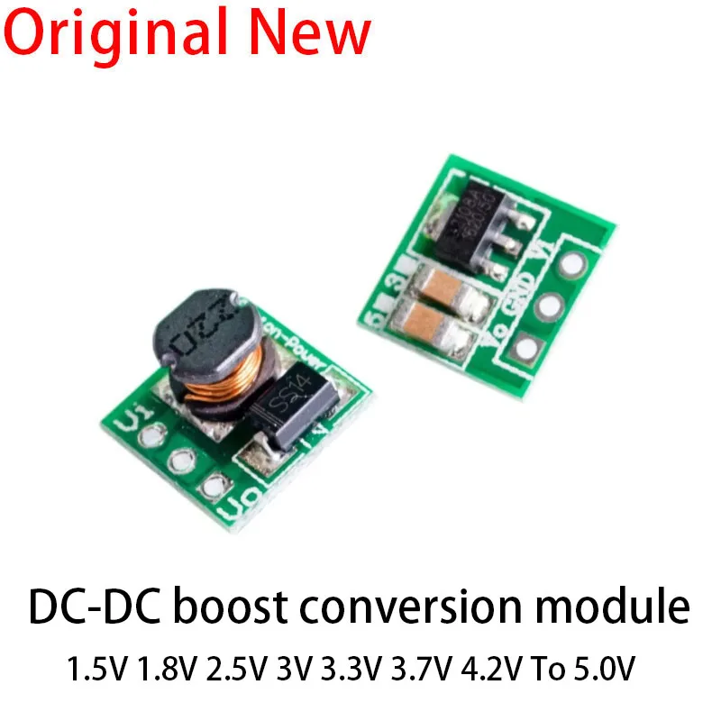 10PCS DC-DC Step-Up Power Module 1.5V 1.8V 2.5V 3V 3.3V 3.7V 4.2V To 5V Boost Conversion Module 150KHZ Frequency 480mA Output