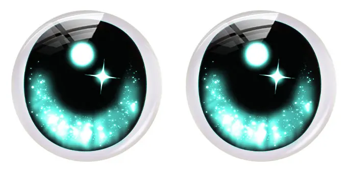 Round Cartoon Bling Anime Pupils Ragdoll Toy Eyeball Eyes Doll Photo Glass Cabochon Flatback Demo Cameo For Diy Jewelry Making