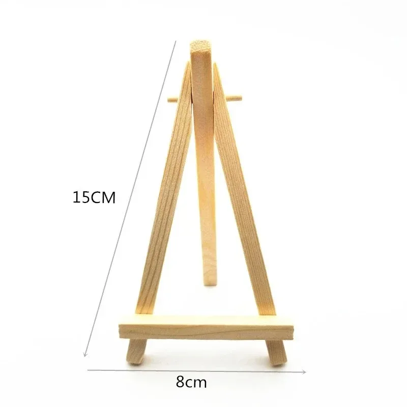 50/10pcs Wood Mini Easel Frame Desktop Triangle Display Stand Wedding Table Card Stand Holder Children Painting Craft Tripod view 6