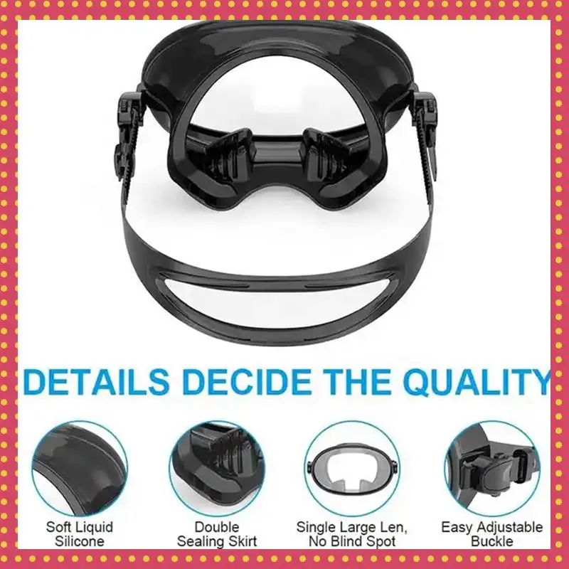 

B74A HD Field Of Vision Diving Goggles Waterproof Anti-Fog Explosion-Proof Silicone Goggles Retro Free Diving Masks Easy To Use