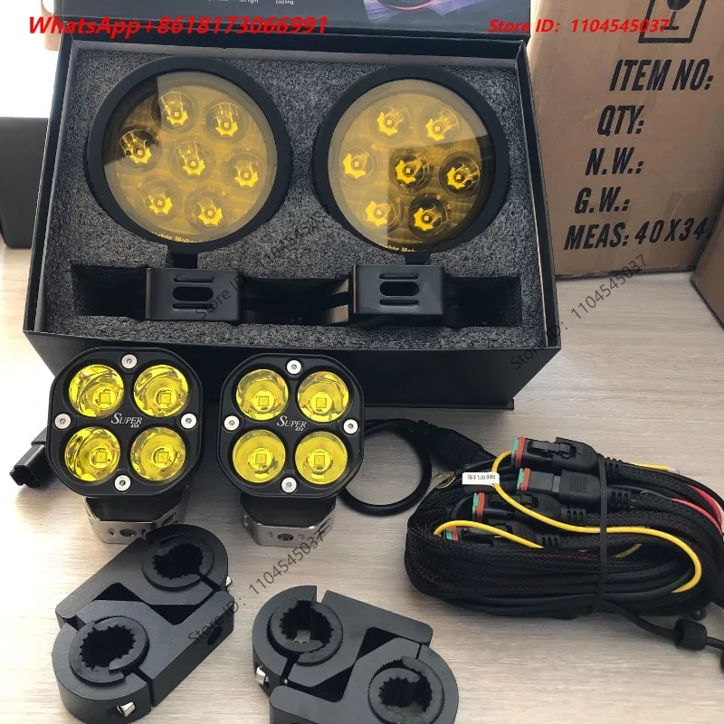 Calendar Motorcycle Spotlights Four Beads Plus Seven Strains One Drag Four Flash Stepless Dimming Breathing Light
