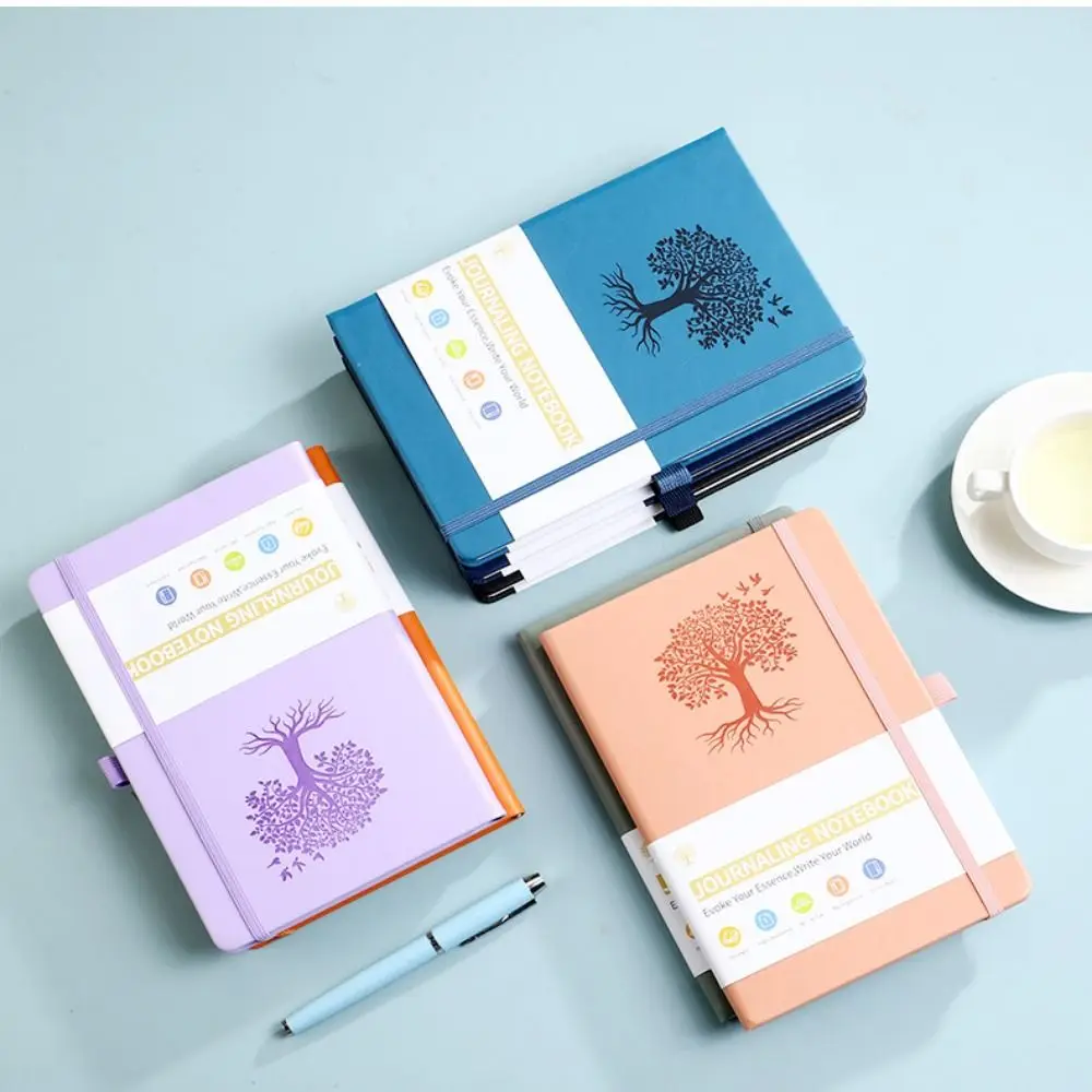 Simple Journal Notebook PU Leather Solid Color A5 Pocket Notepad Soft Cover Thickened Writing Notebook School Supplies