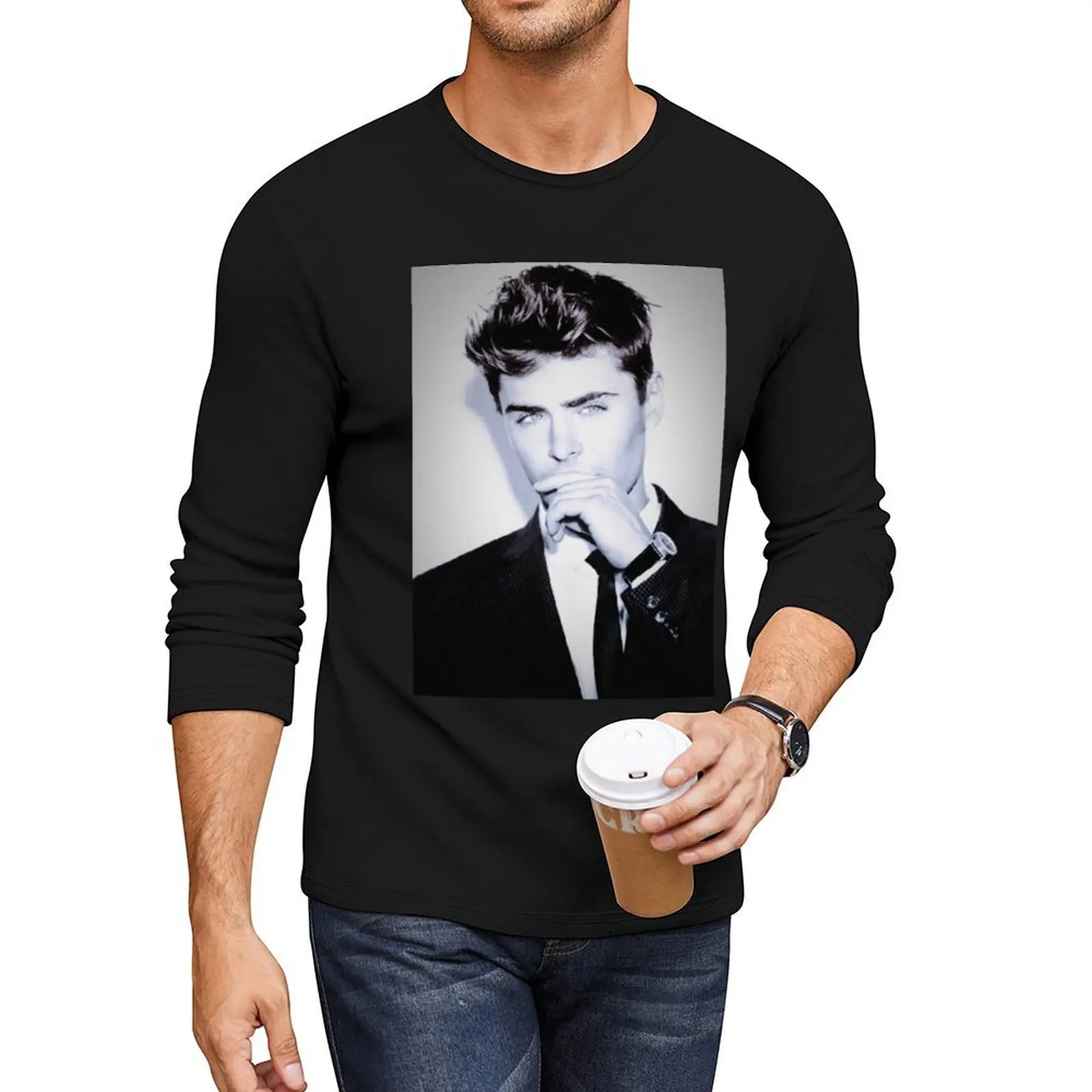 

Zac Efron Long T-Shirt boys animal print shirt korean fashion animal print shirt for boys heavyweight t shirts t shirts for men