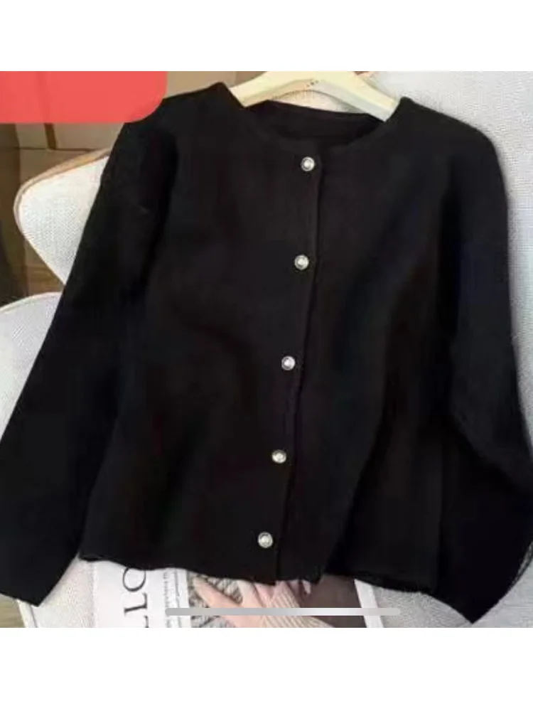 موضة جديدة واحدة الصدر سترة سترة المرأة الخريف الشتاء طويلة الأكمام المرأة البلوزات معطف أبلى فضفاض غير رسمي #6