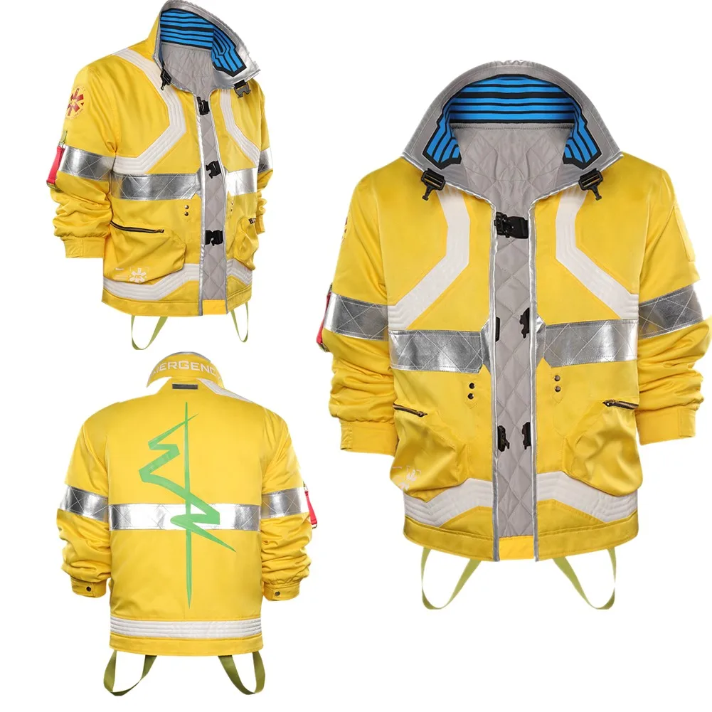 Costume de FC Martinez pour hommes, veste jaune, manteau punk, tenues de jeu de rôle de film, Halloween, fête de carnaval, paupières masculin imbibé, cosplay adulte