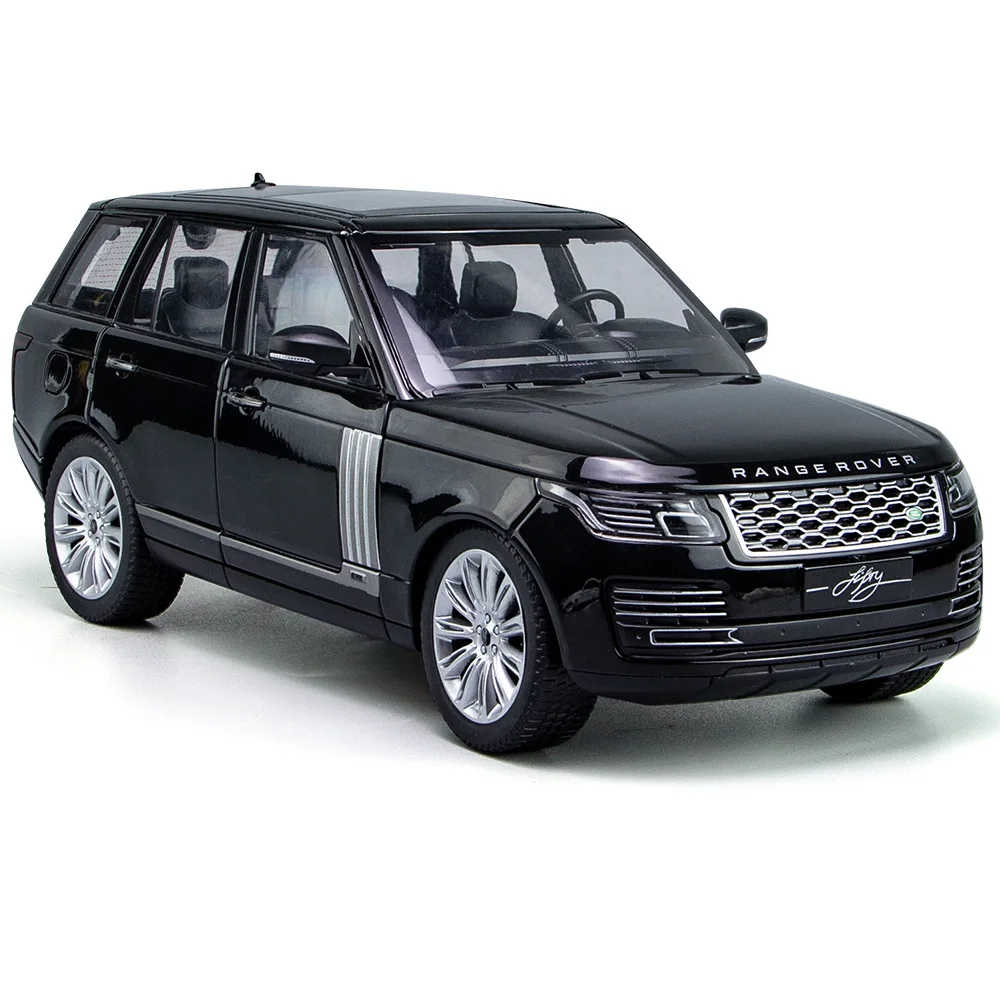 Coche de juguete grande Land Rover Range Rover 1:18, modelo de aleación, simulación de sonido y luz, Colección para niños, regalo de decoración