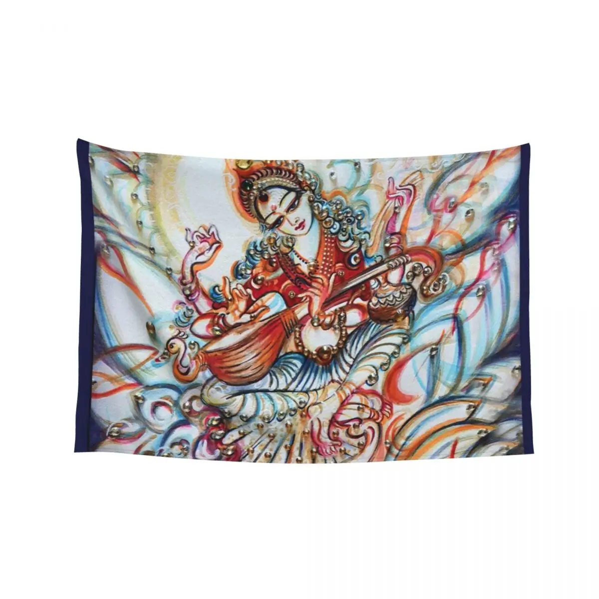 

Saraswati in Cosmos Tapestry Room Ornaments Cute Room Things Things To Decorate The Room Wall Hanging Tapestry