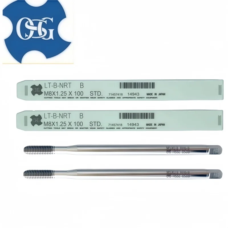 Japan OSG HSSE Long Shank 80 100 120 150 mm Machine Screw Thread Taps Roll Forming Tap M1.2 M1.6 M2 M3 M4 M5 M6 M8 M10 NRT