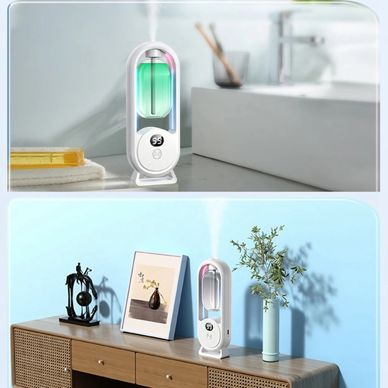 Wall Mounted Essential Oil Diffuser Rechargeable Timed Spray Digital Display Air Freshener