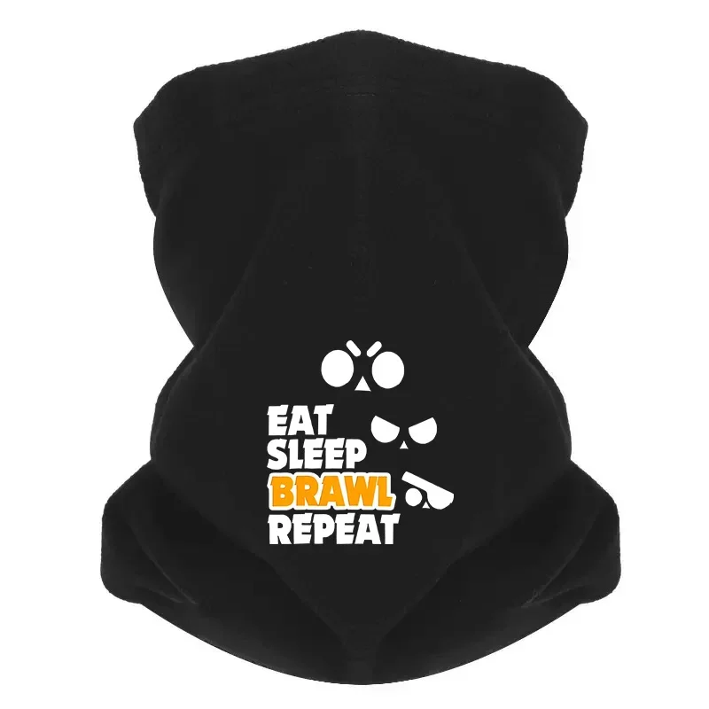 Eat Sleep Brawl Repeat Game Men Outdoor Scarf Mask Neck Gaiter Hat Women cap Headgear Windproof Keep Warm Winter Multifunctional