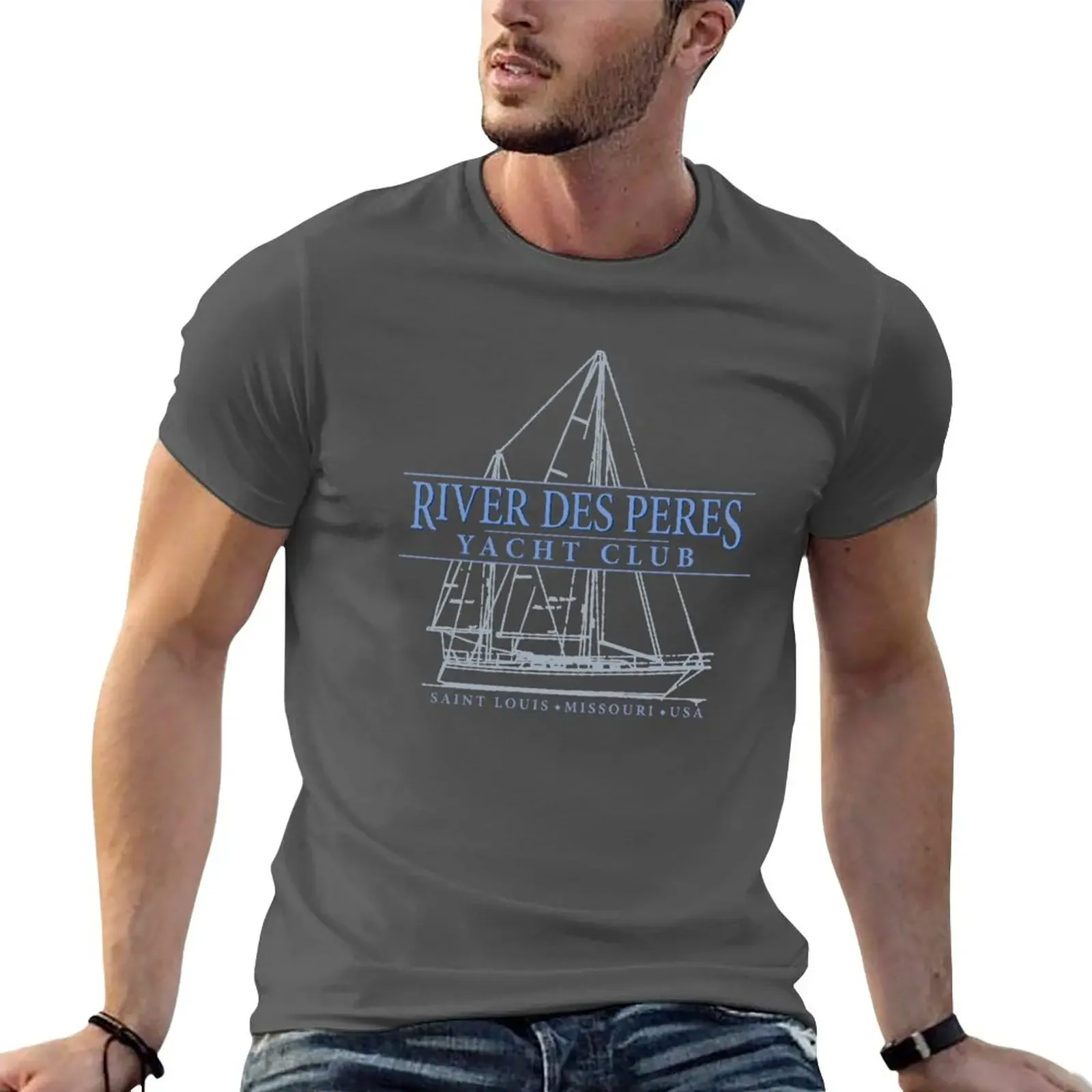 New River Des Peres Yacht Club T-Shirt Blouse cute clothes men clothes Short Sleeve Outfits vintage mens designer clothes