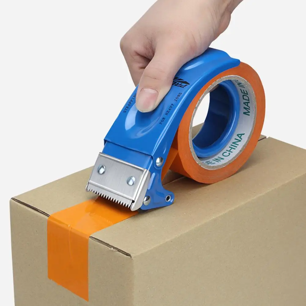 Handheld Metal Packing Tape Dispenser Wide Heavy Duty Shipping Tape Dispenser,Reusable, Replaceable,Packaging Sealing Cutter ﻿