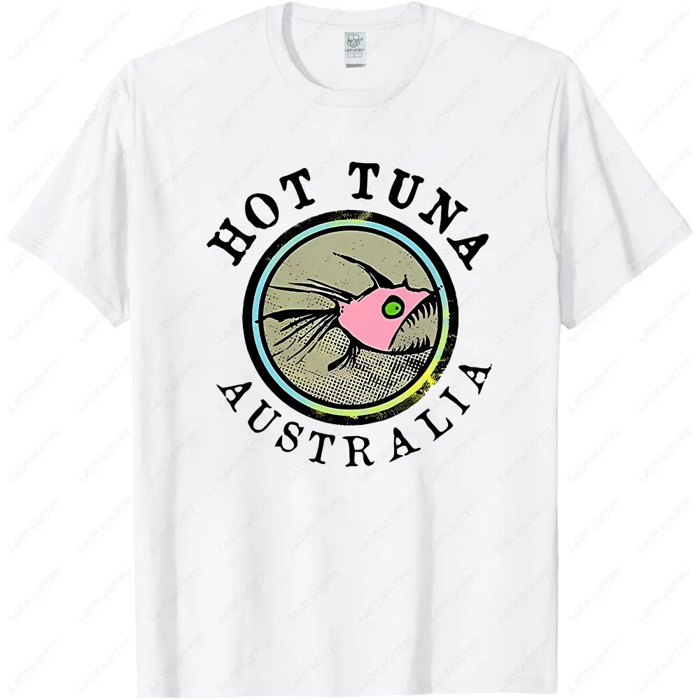 Hot Sale Tuna Printed Australia Mens T-Shirt Gyms Fitness Casual Fashion Loose Breathe Shirt Streetwear Hipster Cartoon Male Tee