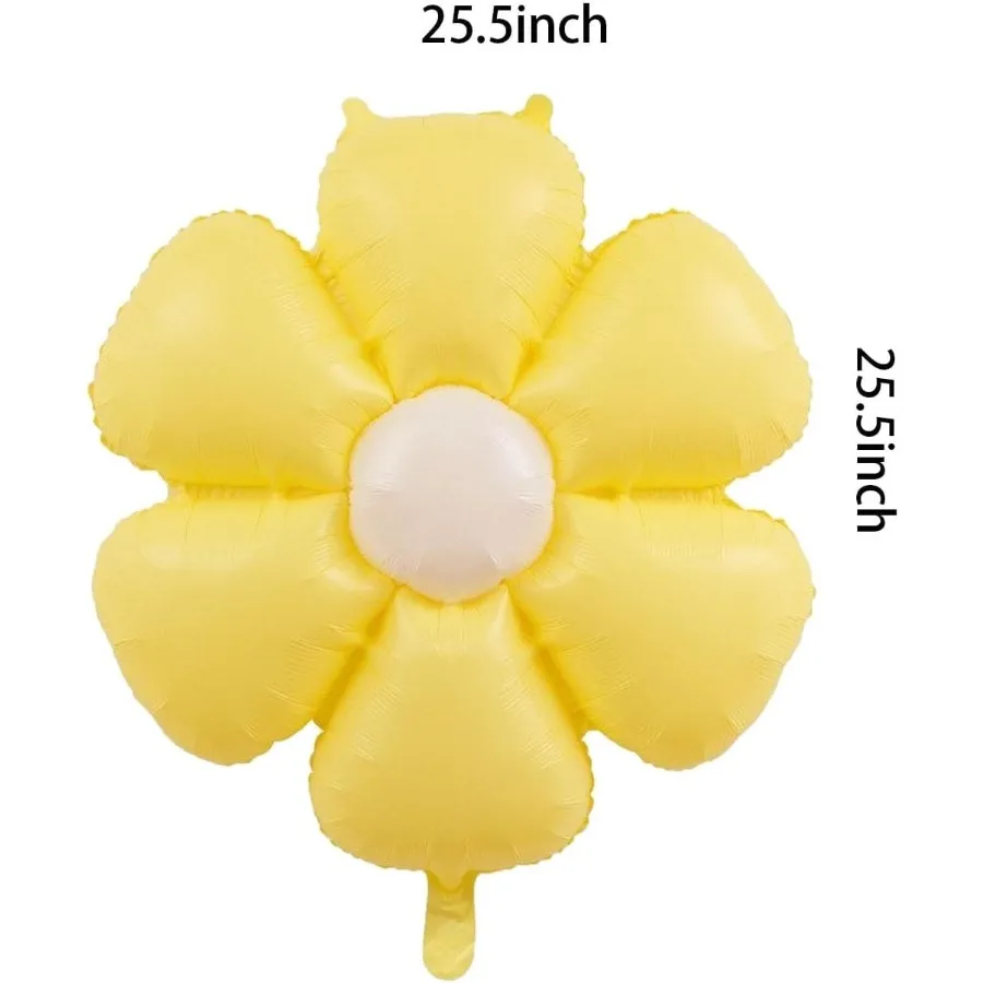 Flowe ballons de fête d'anniversaire marguerites décorations de fête d'anniversaire jaune