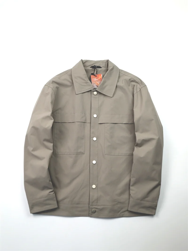 

Мужская куртка в стиле ретро, весна-осень, с отложным воротником, повседневная, свободного кроя, для городской молодежи