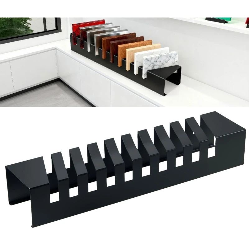 

Professional Tile Sample Holders Tile Display Rack With 10 Compartments Iron Construction For Easy Storage And Display