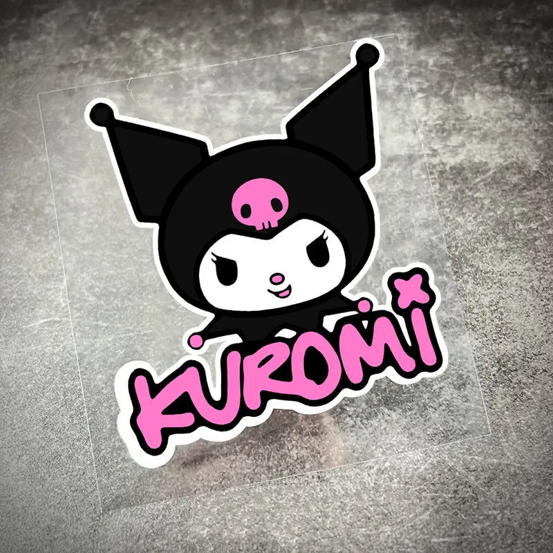 Kawaii Sanrioed Car Sticker Cartoon Cute Anime Series Kuromi Cartoon Cute Large Decorative Sticker Wall Sticker Gift for Girls