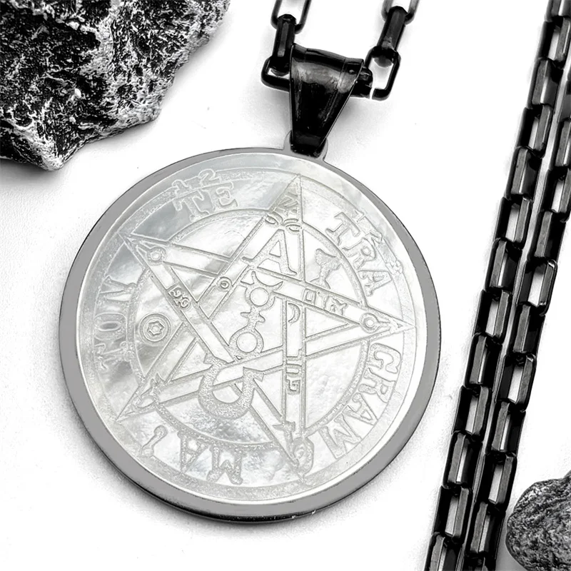 اليهودية Tetragrammaton العبرية الخماسي شل القلائد للنساء الرجال الفولاذ المقاوم للصدأ الذهب اللون الذكور سلسلة تميمة مجوهرات هدية