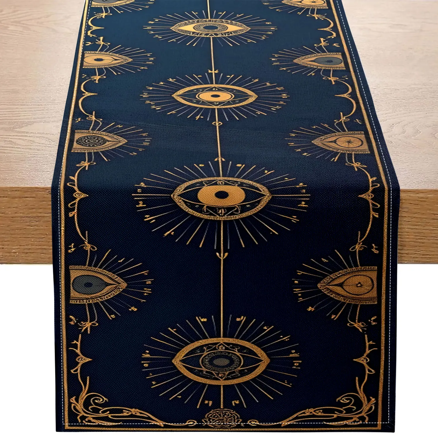 

1 Mysterious Theme Table Runner with Full Vision and Gorgeous Patterns, Suitable for Mysterious Inspiration Activities, Spiritual Parties, Bohemian Style Decoration and Mysterious Theme Parties