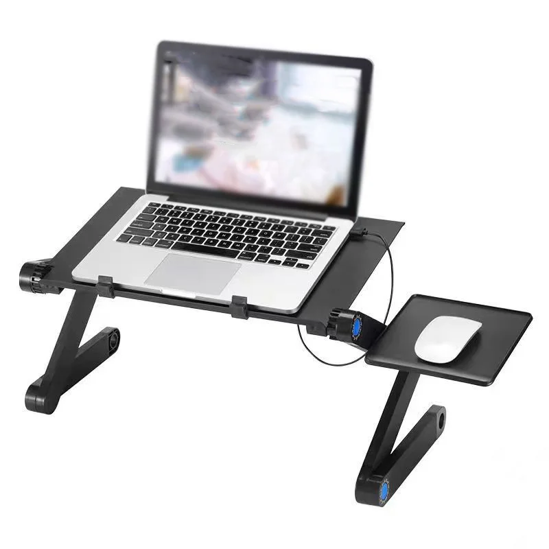 Aluminum alloy laptop desk foldable bed desk desk for lazy people in the dormitory heat dissipation bracket flat small table