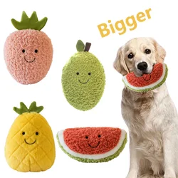 Cute Fruit Shape Dog Toys Interactive Cartoon Plush Dog Toy Bite Resistant Chew Toy Molar Teeth Cleaning Toys Pet Supplies