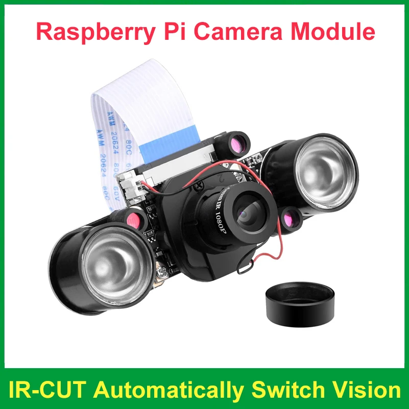 

Raspberry Pi 4 IR-CUT Camera Module 5MP 1080P Webcam Automatically Switch Day Night Vision Video Camera for Raspberry Pi 4B 3B+