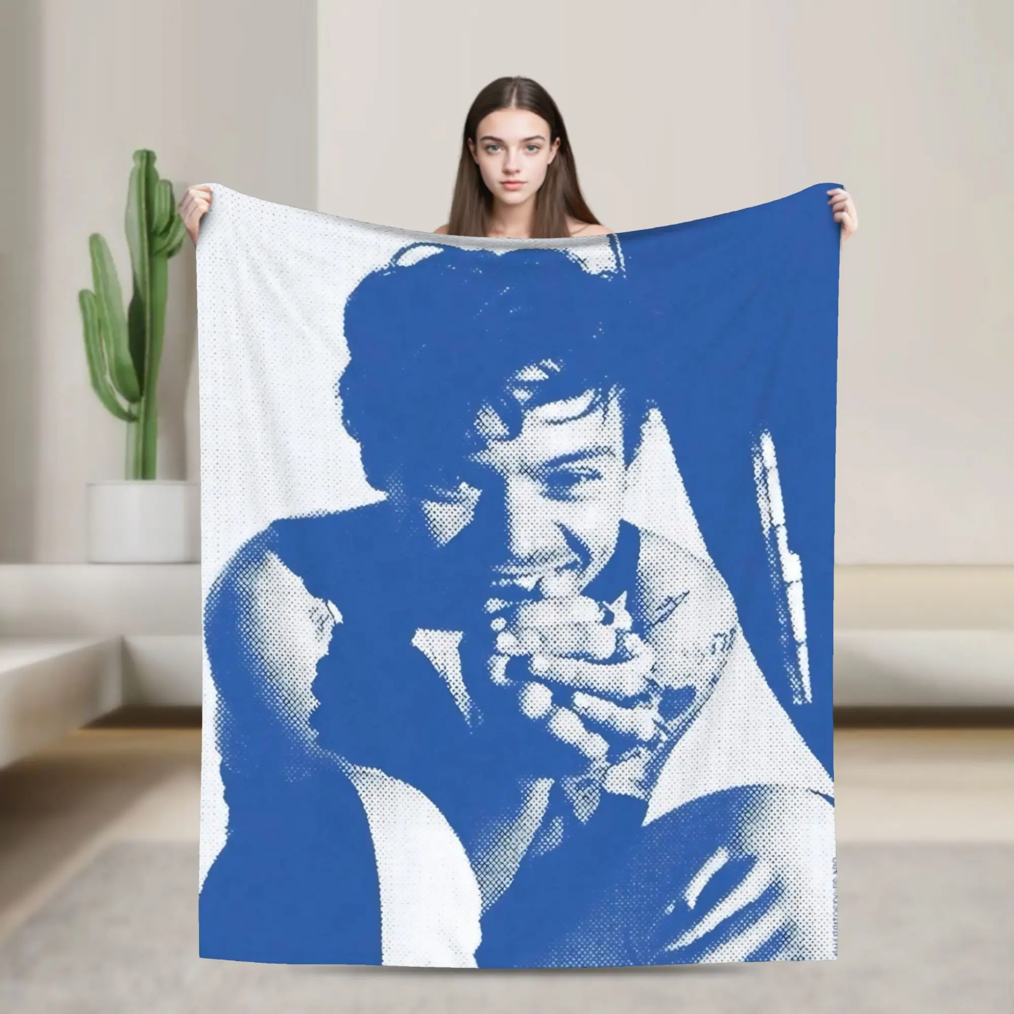 Kiss All The Time Disco Music Flannel Throw Blanket Harrys Music Styles  Blanket for Sofa Bedroom Lightweight Thin Quilt