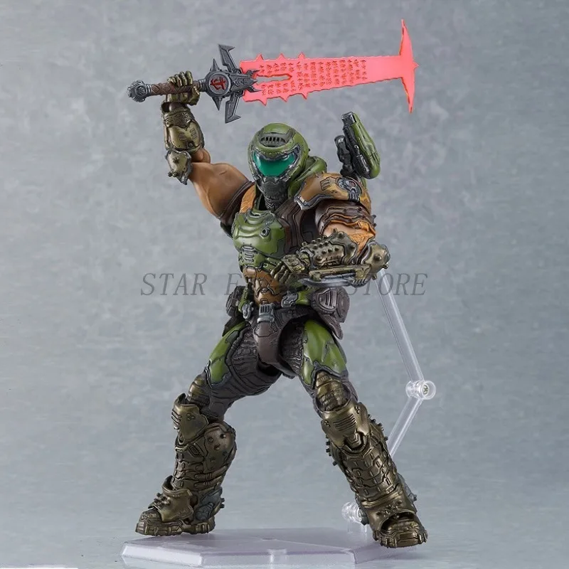 Figma SP-140 Doom Slayer Eternal Action Figure Collection Model Anime 16cm Destroy Warrior Doom Movable Figurine Toys for Gifts