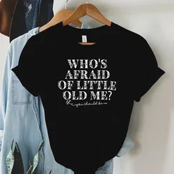 2024 Nowy album muzyczny TTPD Koszulki damskie Who's Afraid of Little Old Me Print T Shirt Harajuku O-Neck Short Sleeve Fans Tshirt