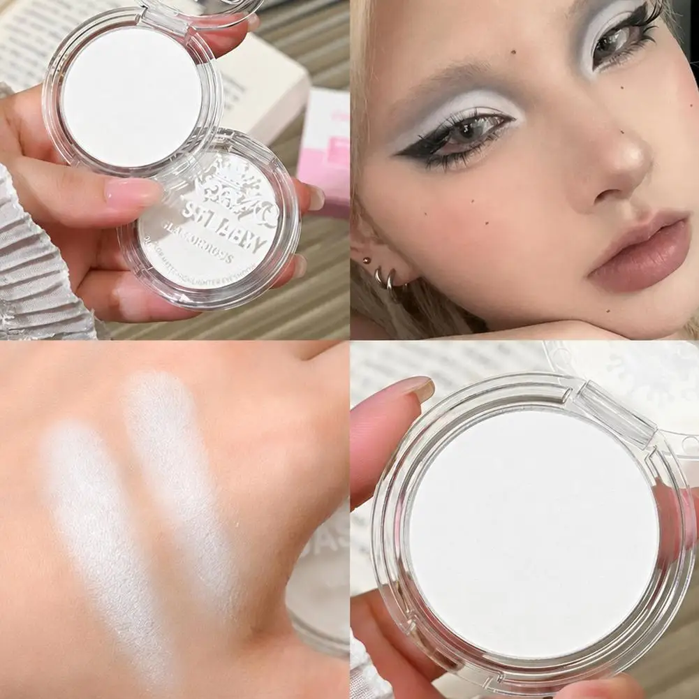 Matte Highlighter Pressed Powder Compact Tear Trough Brightening Powder Face 3D Nose Shadow Contour Matte Illuminator Makeup