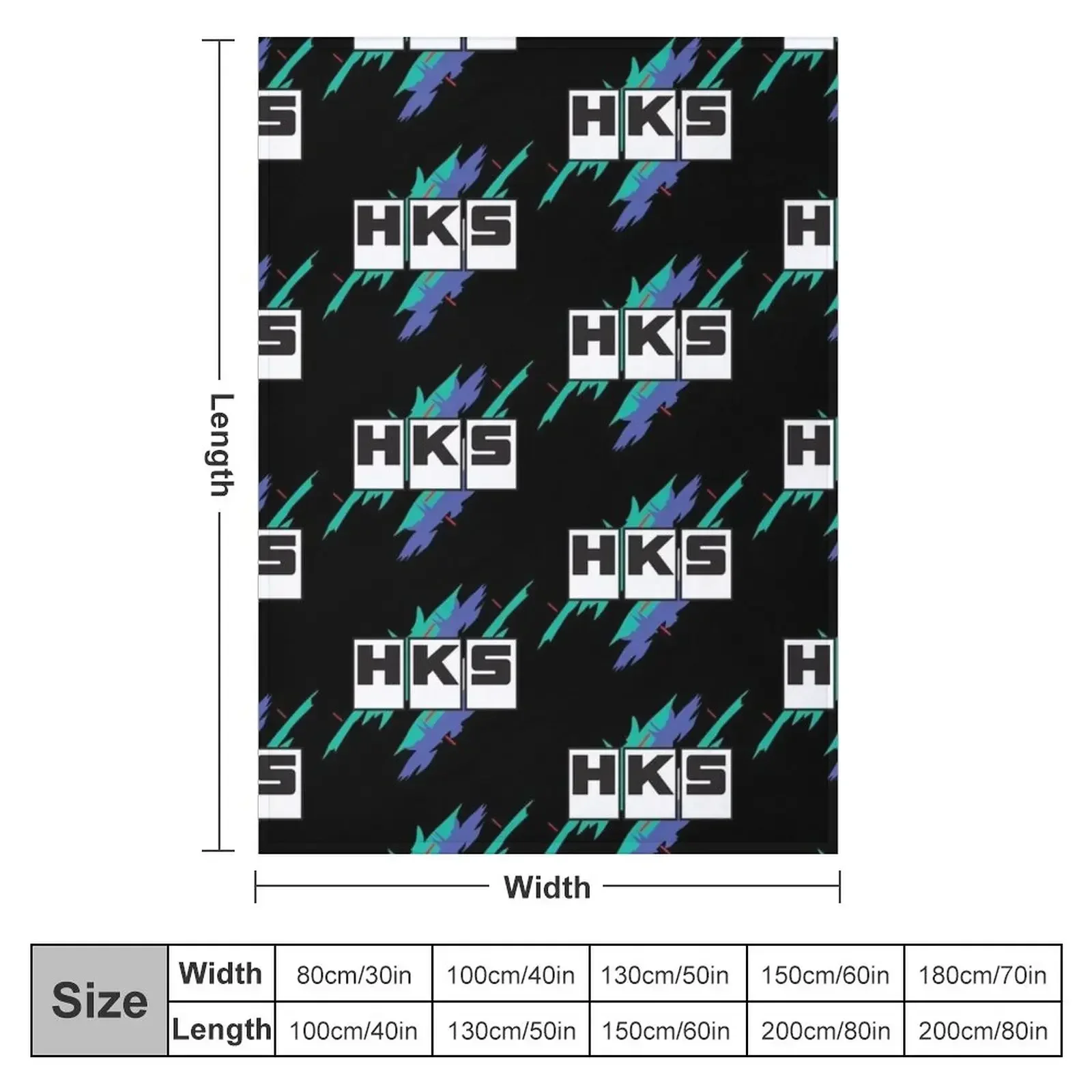 Vintage HKS Vaporwave Throw Blanket Decorative Beds Sleeping Bag Blankets