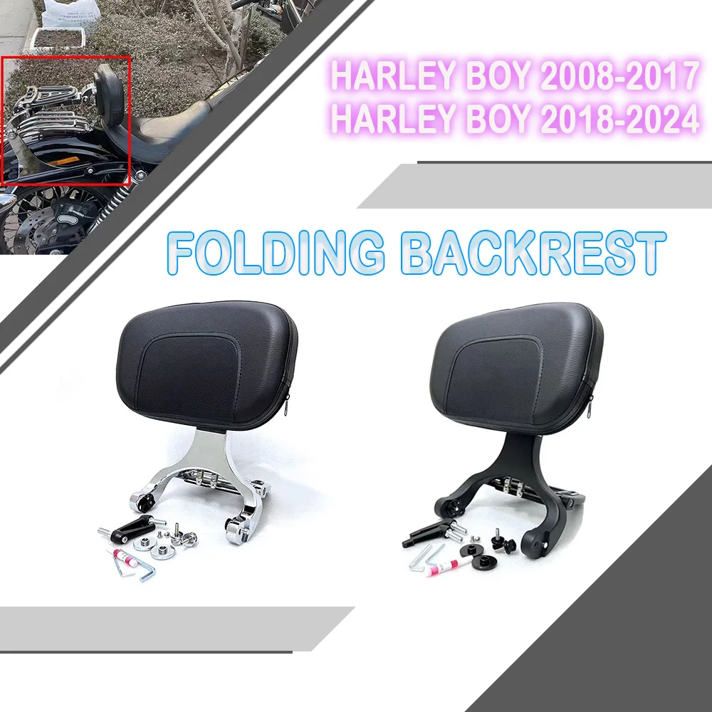 

Быстросъемное крепление для универсальной спинки водителя и пассажира для Harley Boy 2008-2017 Fat Boy 2018-2024