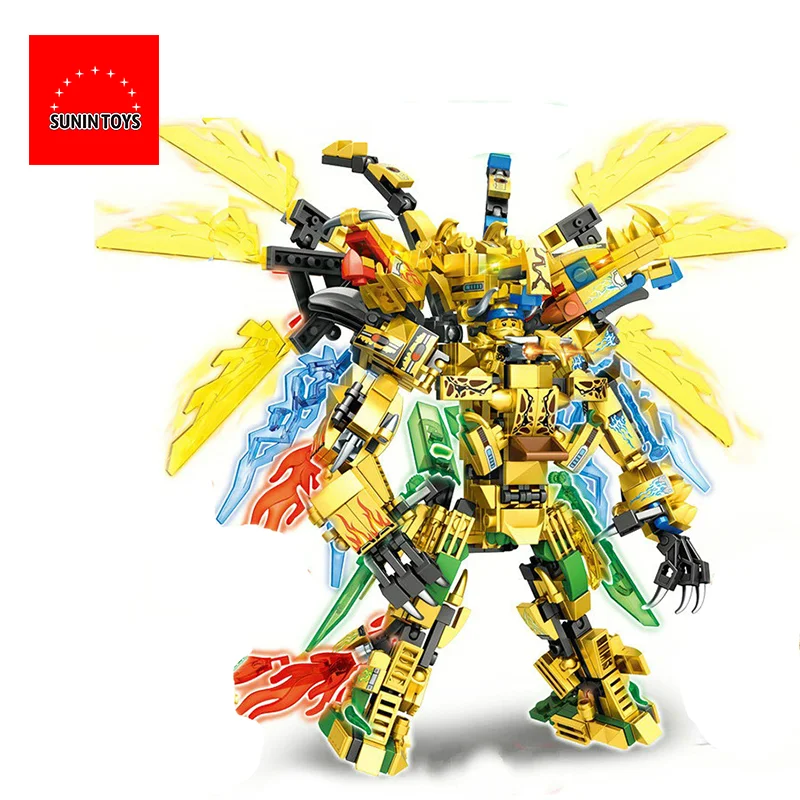 

Golden Warrior Dragon Blocks 4in1 Gold Saints Buiding Bricks Figures Model Set Education Toy for Children Gift 68090